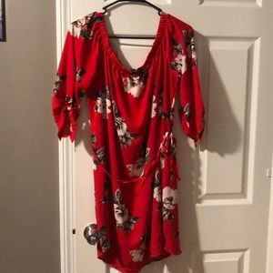Floral off the shoulder dress